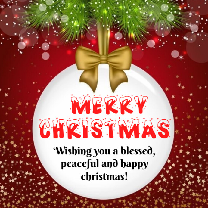 Red Joyful Merry Christmas Instagram Post Template | PosterMyWall