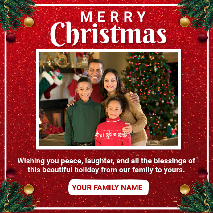 Copy of Red Joyful Merry Christmas Instagram Post | PosterMyWall