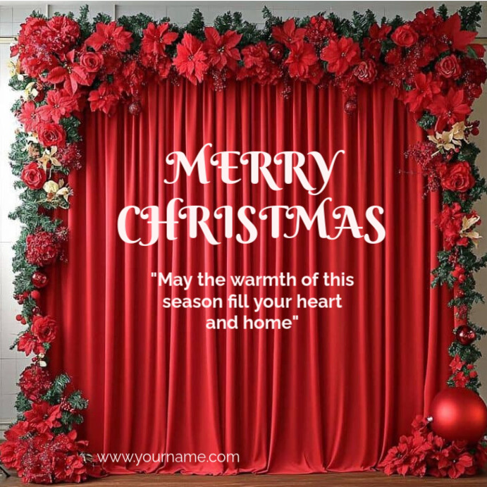 Copy of Red Joyful Merry Christmas Instagram Post | PosterMyWall