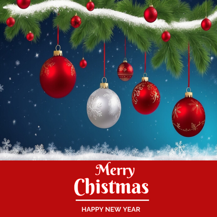 Copy of Red Joyful Merry Christmas Instagram Post | PosterMyWall