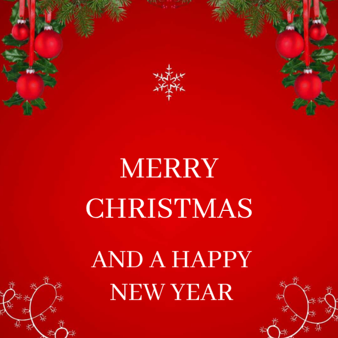 Plantilla de Red Joyful Merry Christmas Instagram Post | PosterMyWall