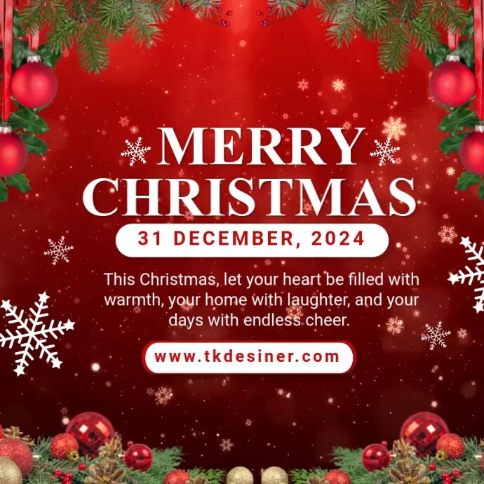 Copy of Red Joyful Merry Christmas Instagram Post | PosterMyWall