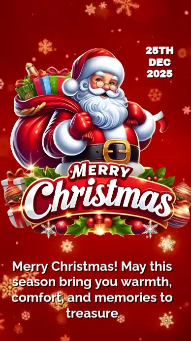 Copy of Red Joyful Merry Christmas Wishes Instagram Reel | PosterMyWall