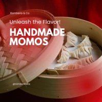 Red Joyful Momos Promotion Instagram Post template
