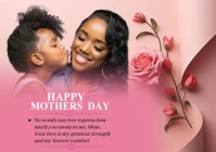 Red Joyful Mother's Day  A5 template