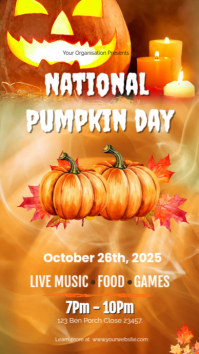 Red Joyful National Pumpkin Day Instagram Story Instagram-verhaal template