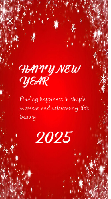 Red Joyful New Year Wishes Template | PosterMyWall