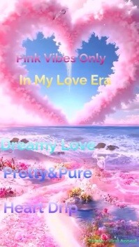 Red Joyful Pink Horizon: A Dream Love Era Digital Display (9:16) template