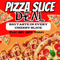 Red Pizza Promotion Instagram Post Template