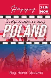 Red Joyful Poland Independence Day  Tabloid template