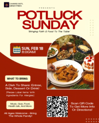 Rot Potluck Sunday Instagram Portrait Template