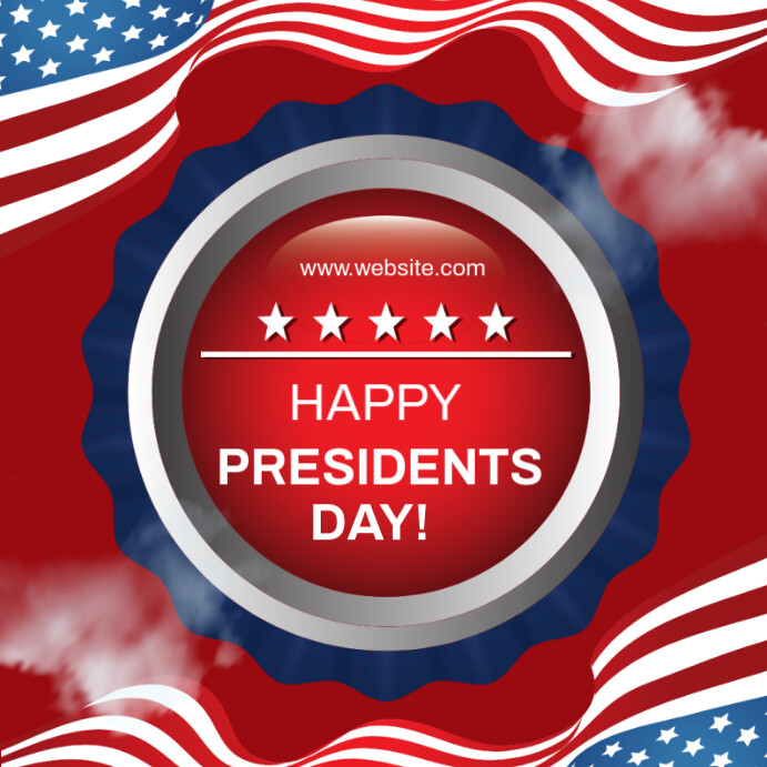 Red Joyful President Day Instagram Post Template | PosterMyWall