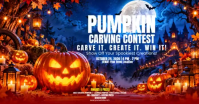Rød Pumpkin Carving Contest Facebook Ad Template