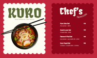 Red Ramen Restaurant Specials US Legal Template - Page 1