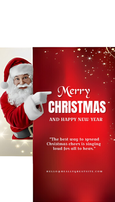 Plantilla de Red Joyful Red And White Background Pastel Merry Christmas ...