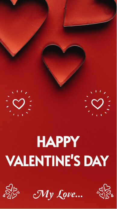 Red Joyful Red And White Happy Valentine Day Intagram Reel Instagram Story Instagram-verhaal template