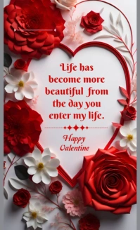 Red Joyful Red And White Valentine Letter Us Legal template