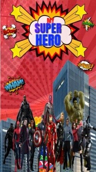 Red Joyful Red super hero Instagram Reel template