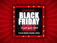 Red Joyful Sale , Black Friday Sale Yard Sign template