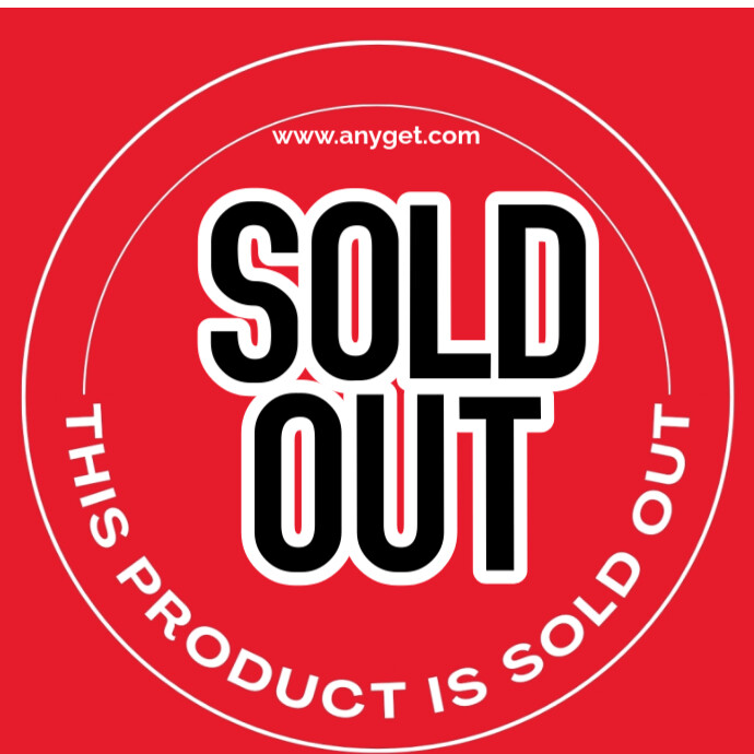 Plantilla de Red Joyful Sold Out Sticker Logo | PosterMyWall