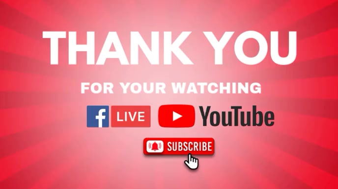 Red Joyful Thank You Digital Display (16:9) template