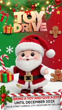 Red Joyful Toy Drive Instagram Story template