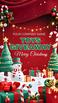 Red Joyful Toys Giveaway Instagram Story template