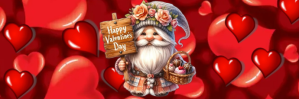 Red Joyful Valentine's Day Email Header Intestazione e-mail template