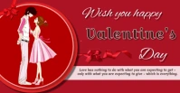 Red Joyful Valentine's Day  Facebook Event Cover template