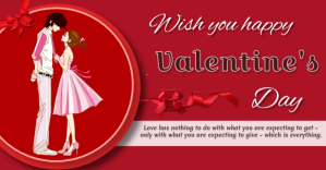 Vermelho Valentine's Day Greeting Copertina evento Facebook Template