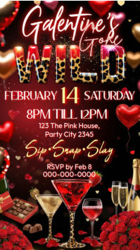 Red Joyful Valentine’s Day Menu Template Instagram Story