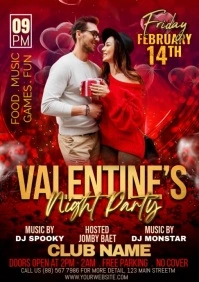 Red Joyful Valentines A1 template