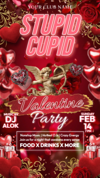 Red Joyful Valentines Party Instagram Story Instagram-Story template