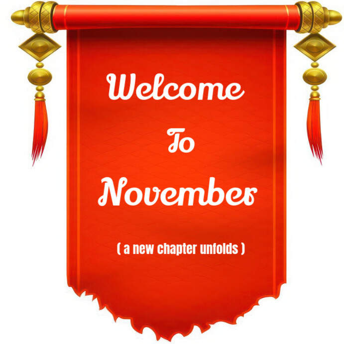 Copy of Red Joyful Welcome To November Instagram Post | PosterMyWall