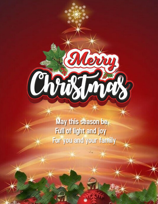 Modèle Red Joyful White And Red Merry Christmas And New Year Instagram ...