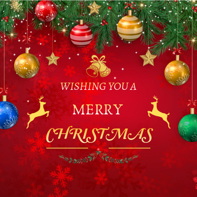 Copy of Red Joyful Wishing You Merry Christmas Instagram Post ...