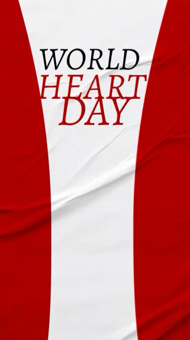 Red Joyful World Heart Day Instagram Story Template | PosterMyWall