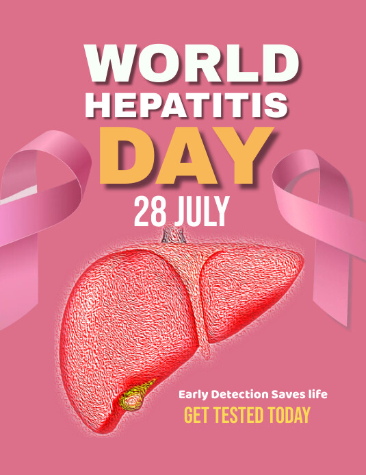 Modèle Red Joyful World Hepatitis Day Flyer (us Lett | PosterMyWall