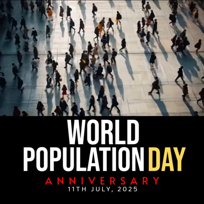 Red Joyful World Population Day Instagram Post template