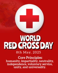 Red Joyful World Red Cross Day Instagram Portrait template