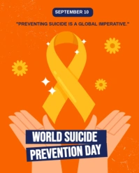Red Joyful World Suicide Prevention Day  Instagram Portrait template