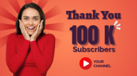 Rot YouTube Subscriber Milestone Digitalt display Template