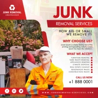 Red Junk Removal Instagram Post Design template