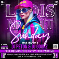 Red Ladies Night Event Instagram Post template