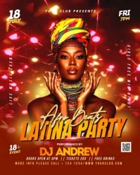 Red Latin Night Party Video Flyer Instagram Portrait template