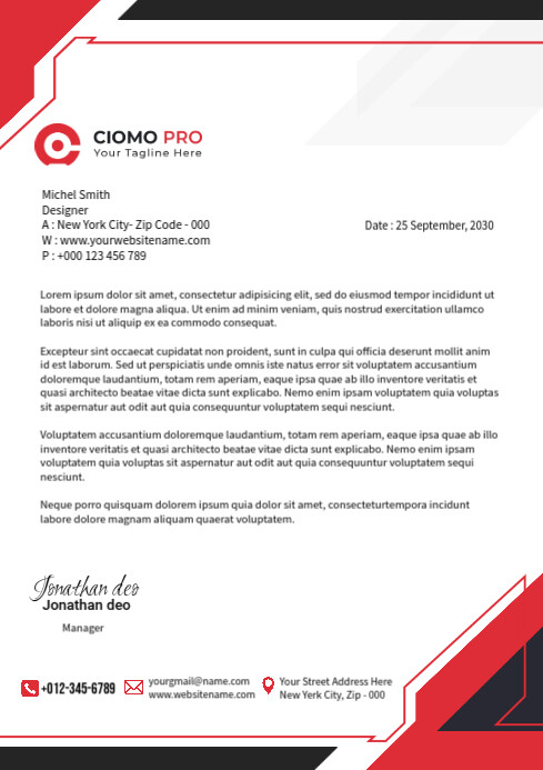 Free-Business-Letterhead-Template Free business letterhead template