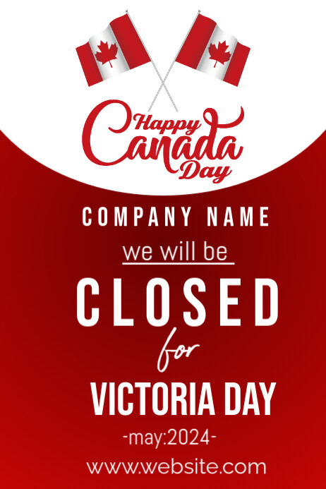 Red List-based Canada Day Poster template