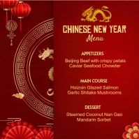 Red List-based Chinese New Year Menu  Instagram Post template