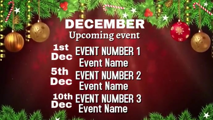 December Events Digital Display Template | PosterMyWall