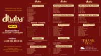 Red List-based Dhaba Food Menu Digital Display (16:9) template